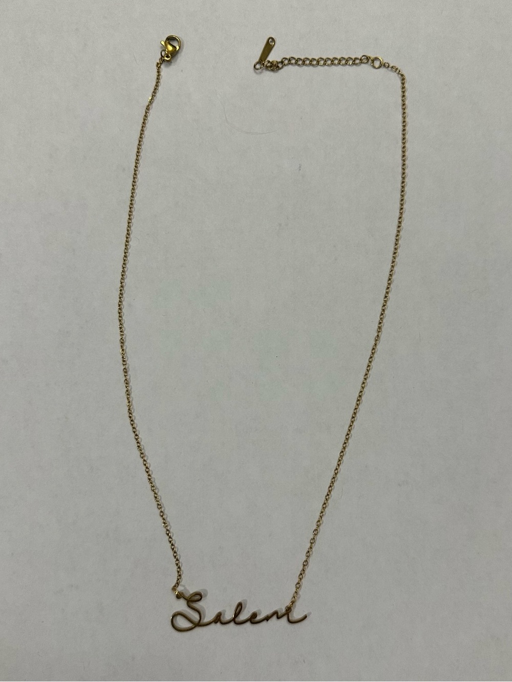 Gold Script Name Necklace - Salem - Women's Jewelry
